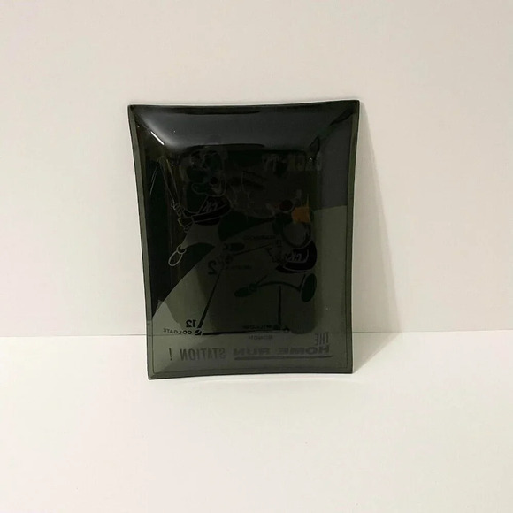 Vtg CKCK TV The Home Run Station Glass Tray Plate  Regina Advertising 9 x 7 In - Picture 5 of 16
